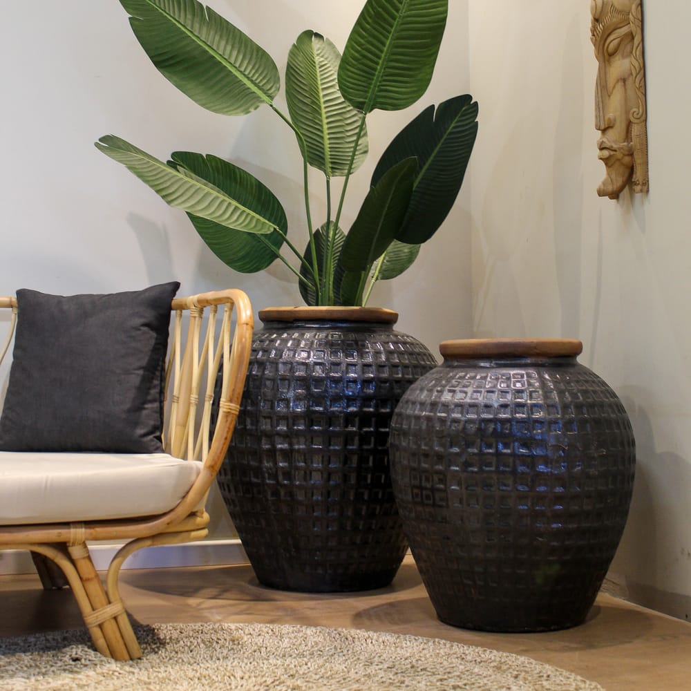 vaso de vidro grande para sala