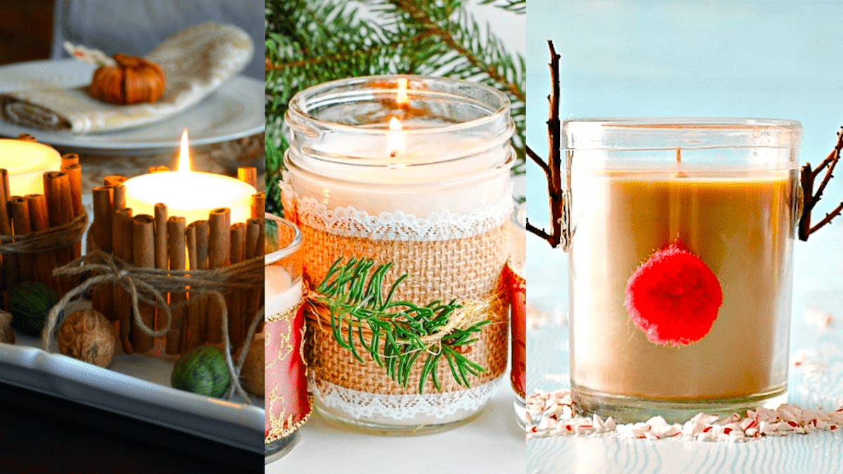 como fazer velas de natal caseiras com aroma de canela