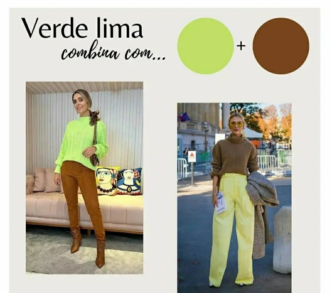 verde lima combina com marrom