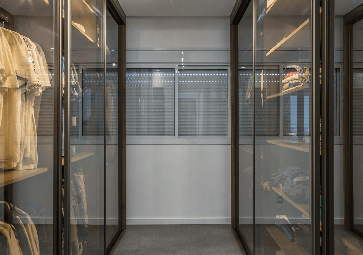 vidro reflecta preto com led