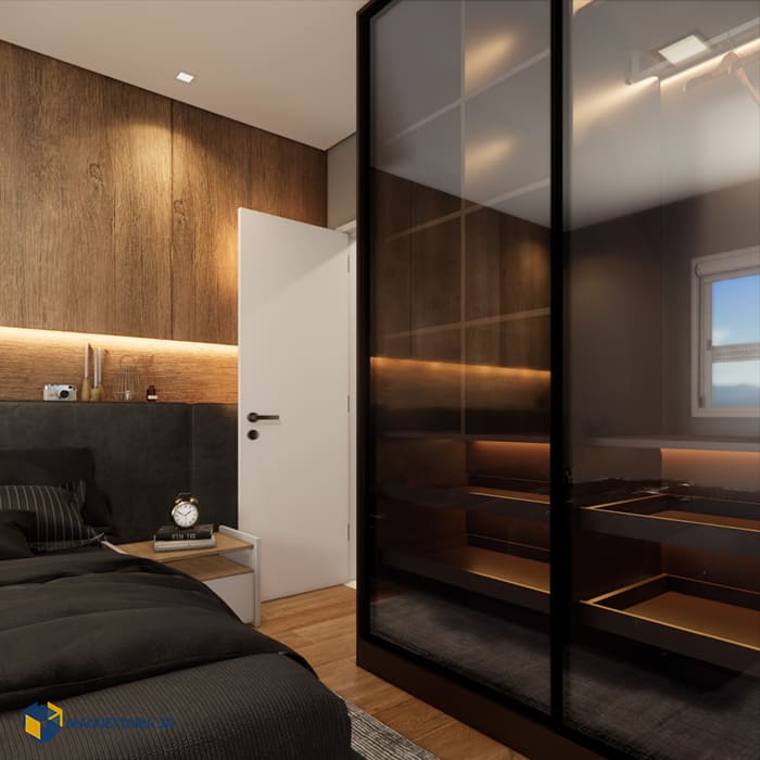 vidro reflecta preto com led