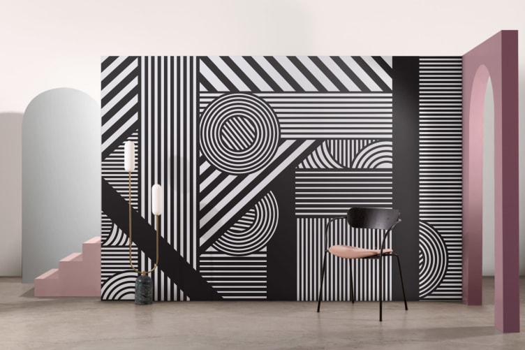 quanto custa papel de parede preto e branco