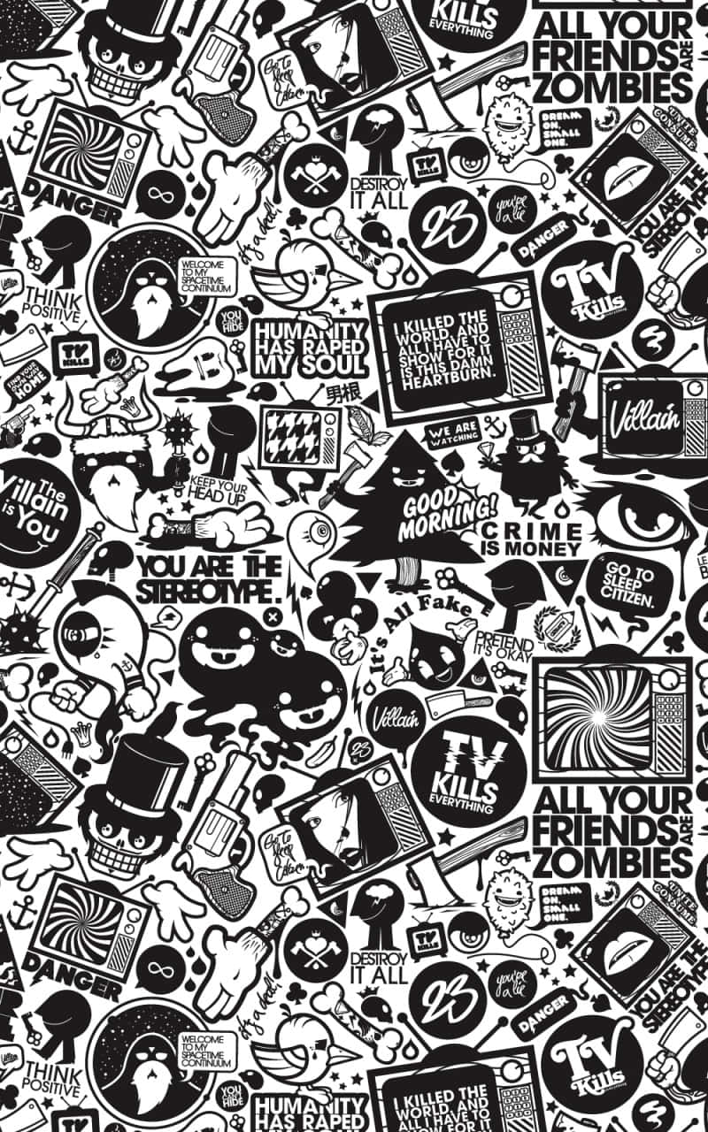 wallpaper black and white