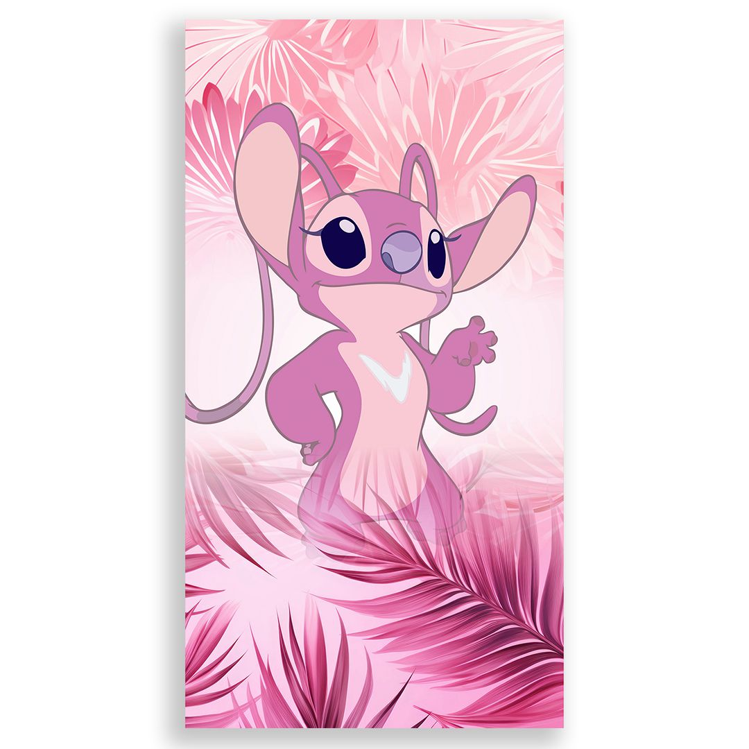 papel de parede stitch rosa aesthetic
