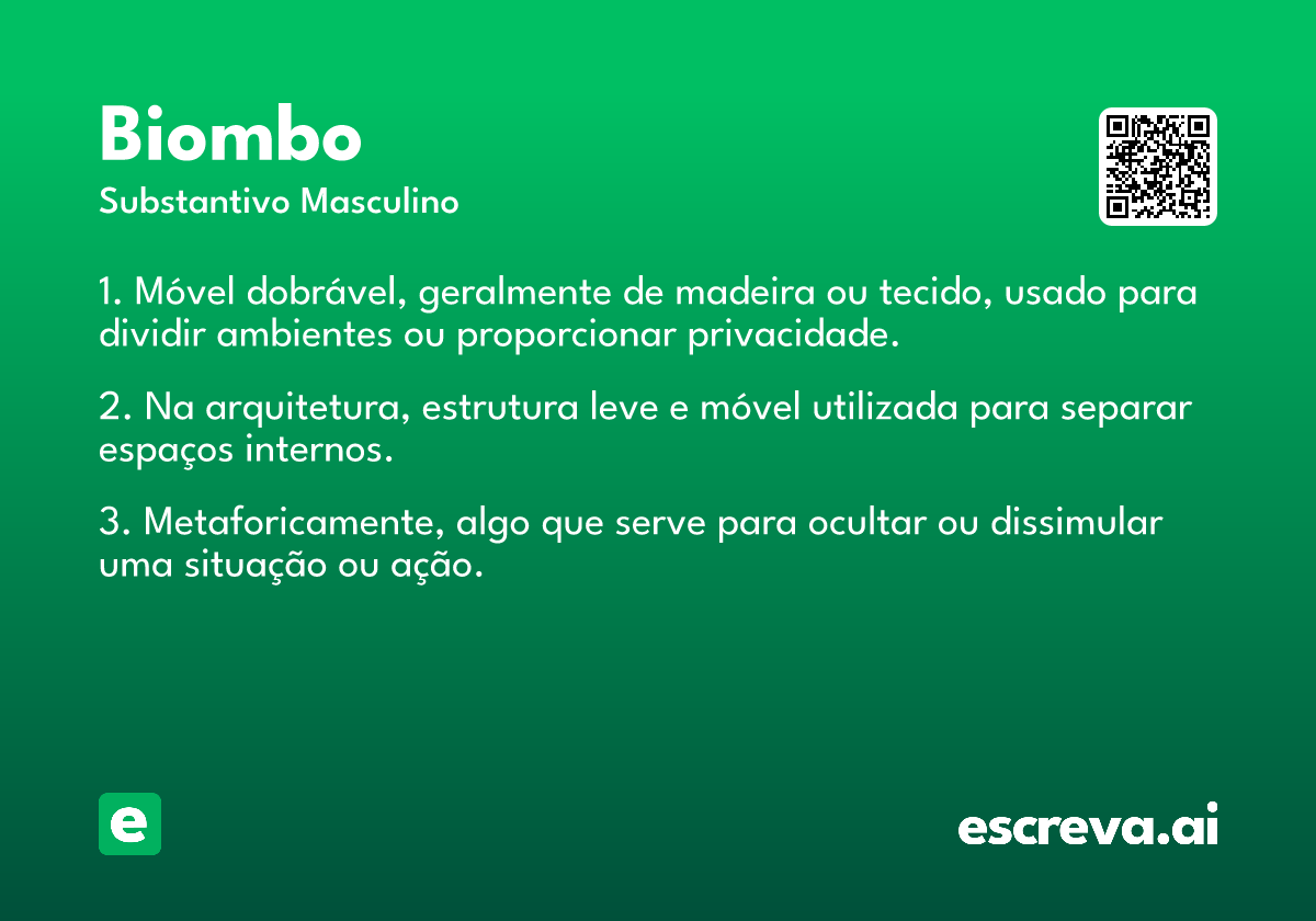 o que quer dizer biombo herdeiro