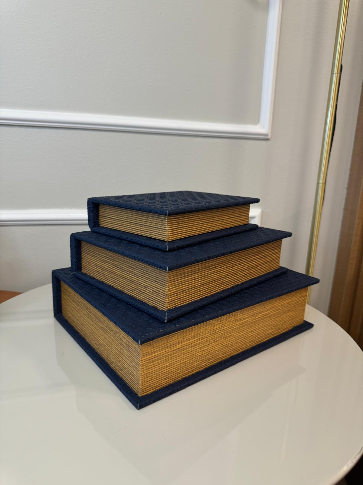 caixa livro para estante