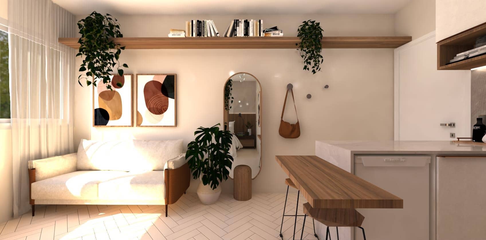 decoração boho chic minimalista