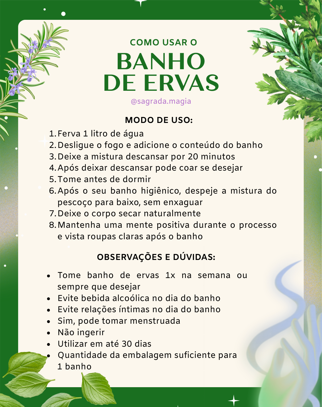 combinação de ervas para cada cômodo