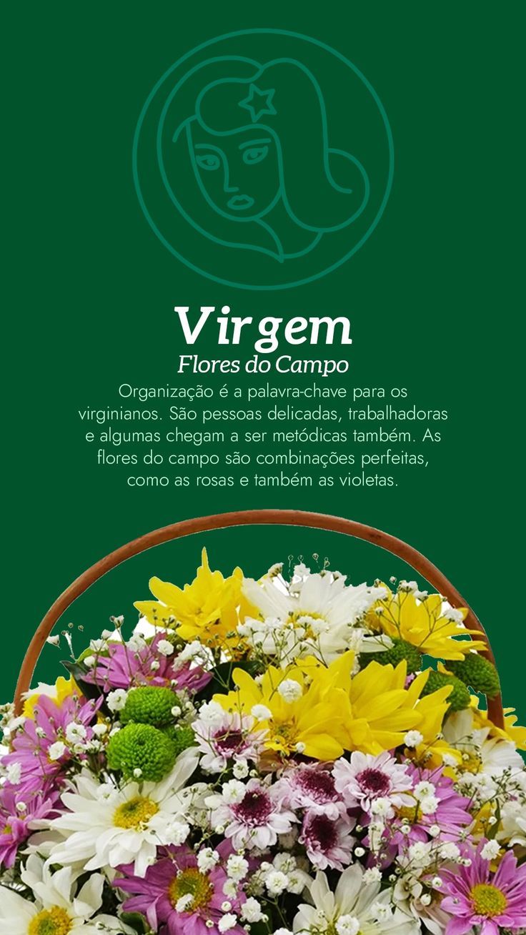 arranjo de flores signo de virgem
