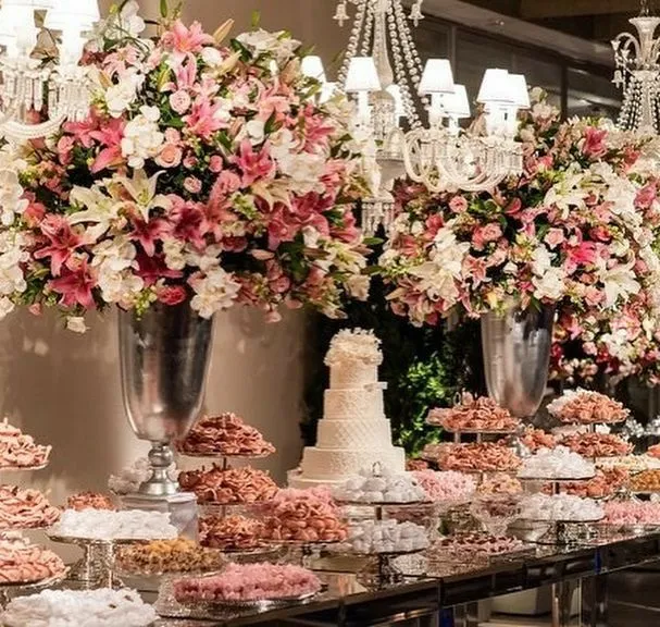 mesa de bolo para casamento