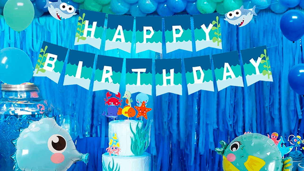 decoração festa menina fundo do mar