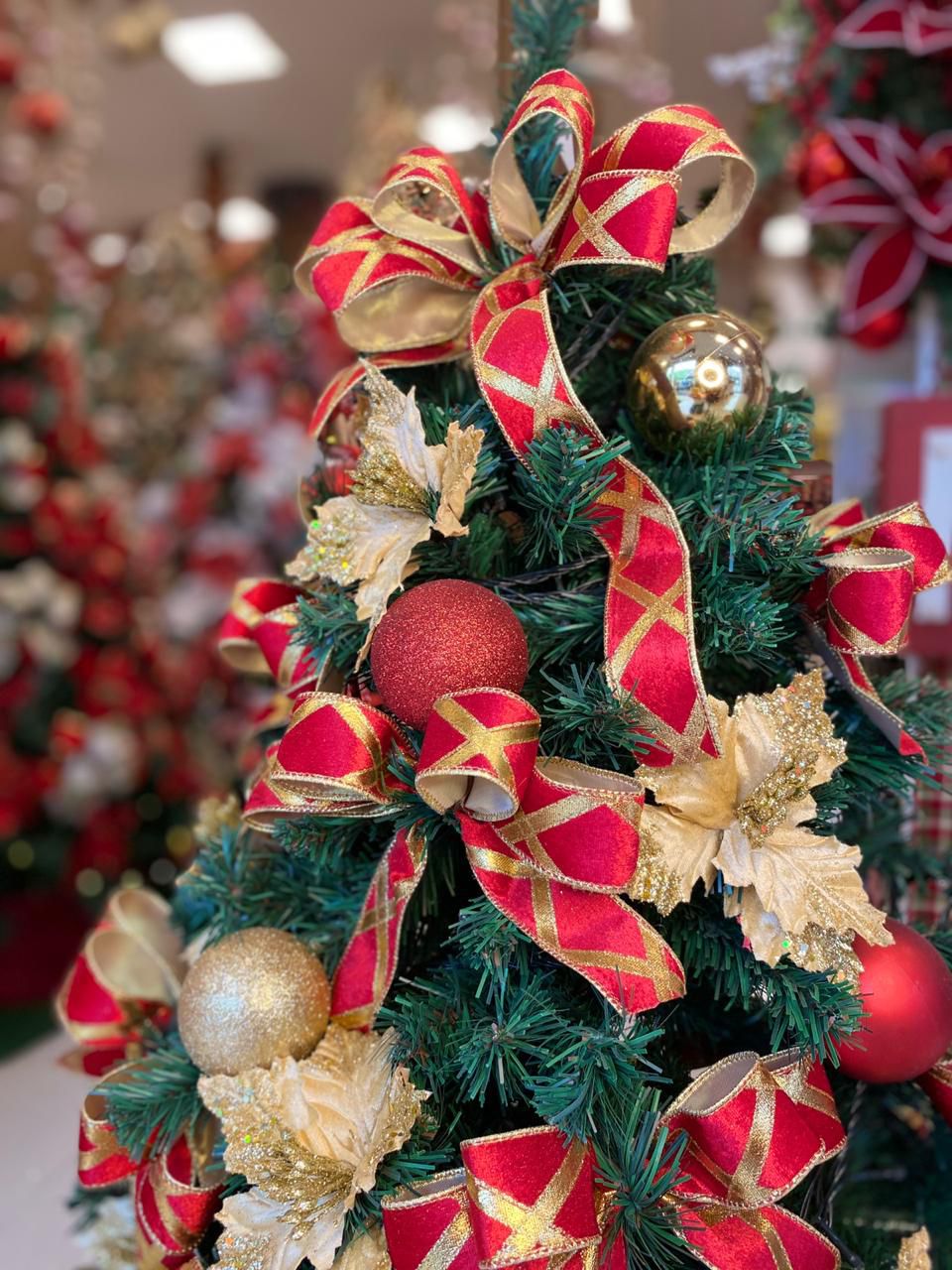 árvore de natal bicolor