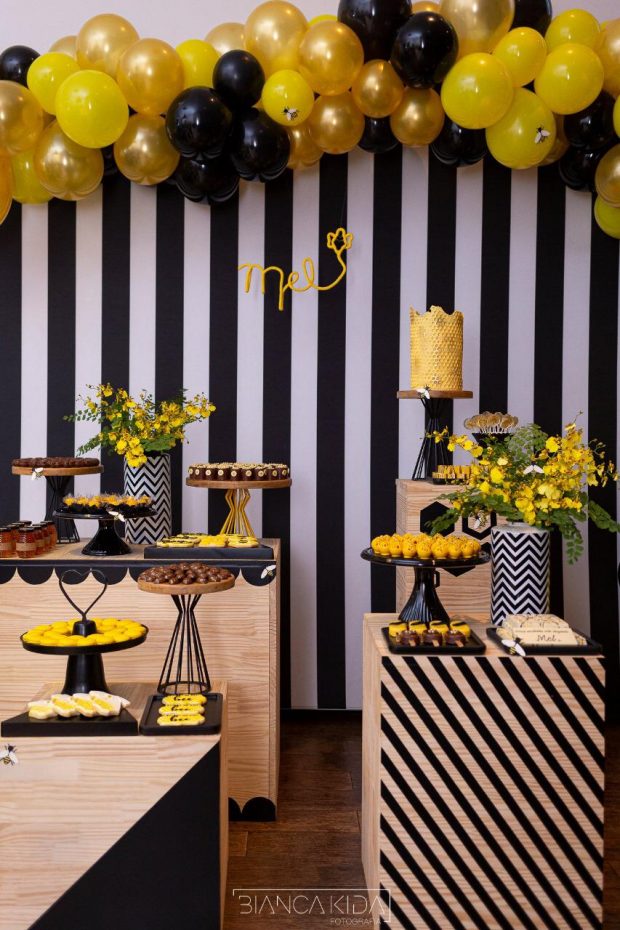 decoração elegante com abelhas