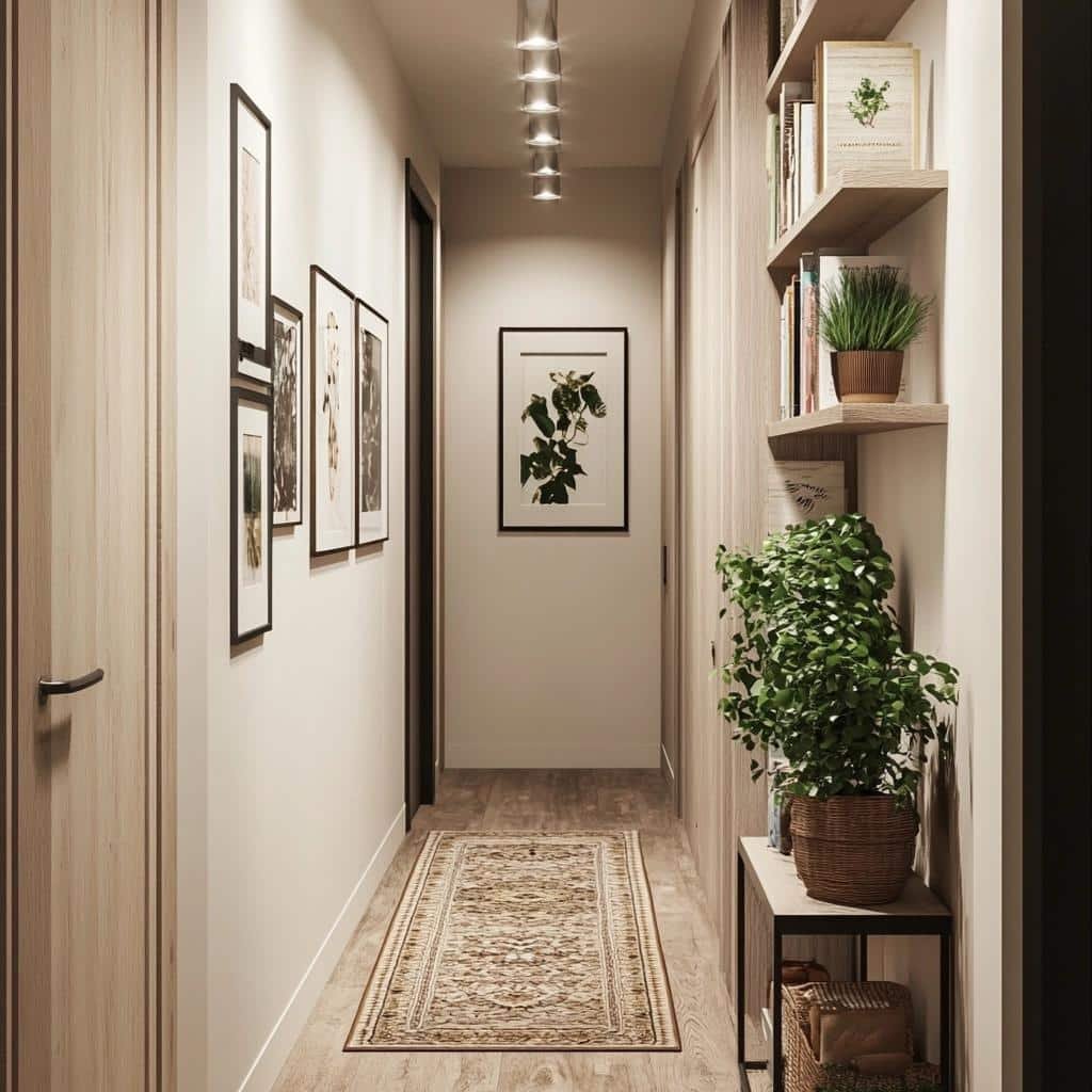 decoração minimalista corredor