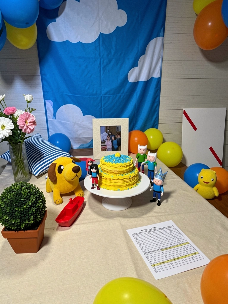 Planilha de orçamento impressa com lista de itens para festa infantil