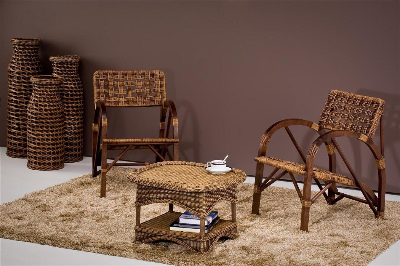 decoração boho com cestos