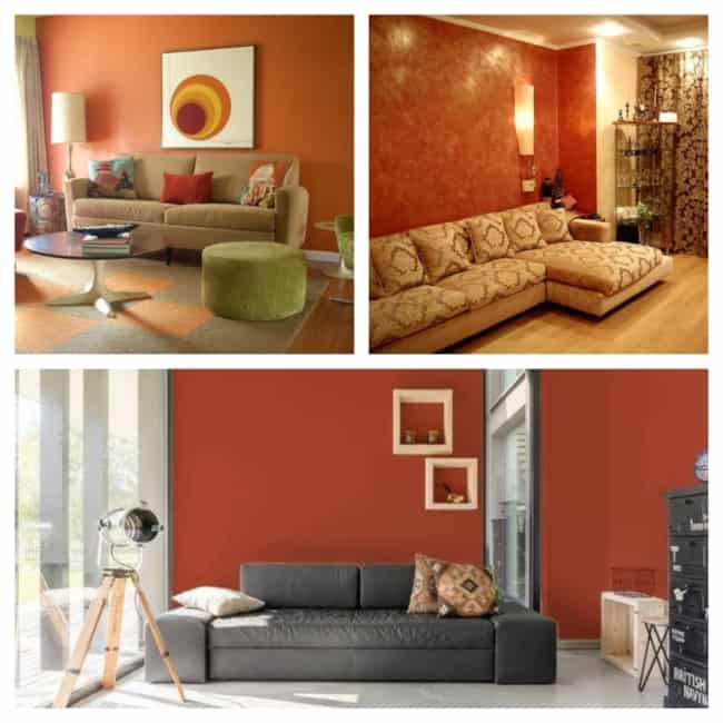 decoração com sofá terracota
