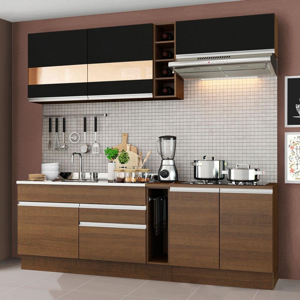cozinha marrom e bege