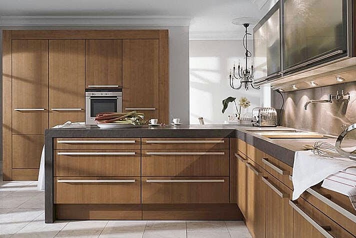 cozinha marrom e nude