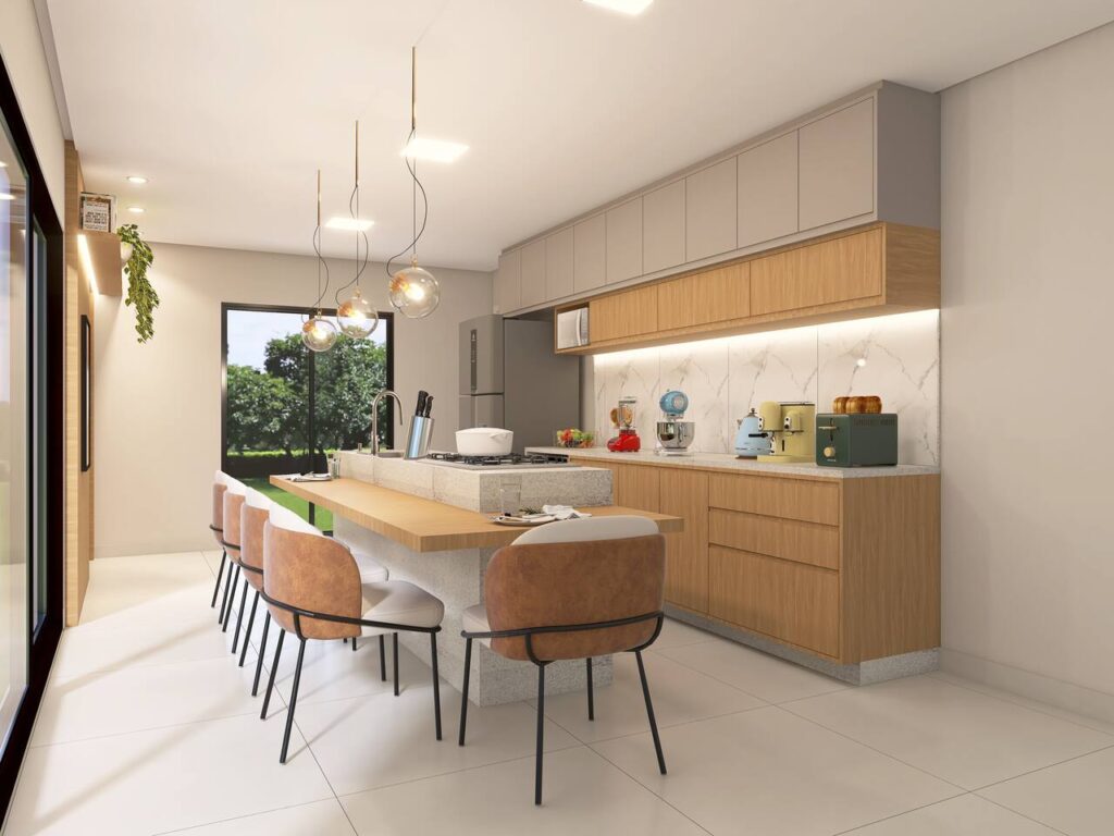 cozinha planejada off-white