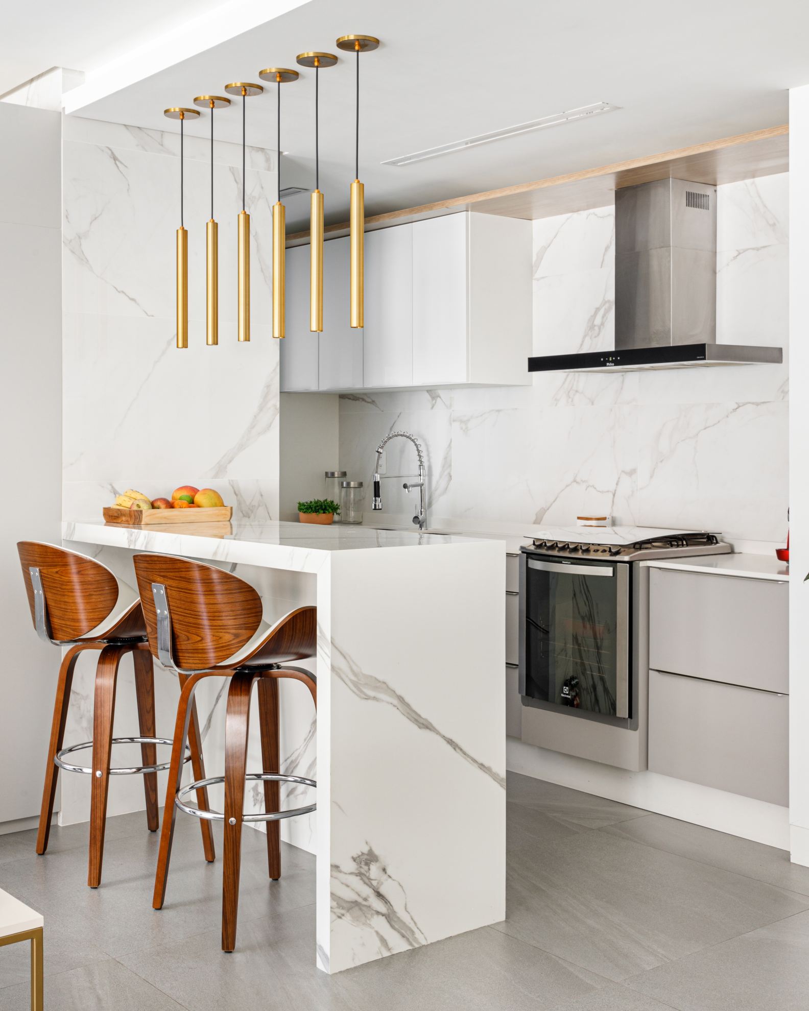 decoração cozinha pequena integrada