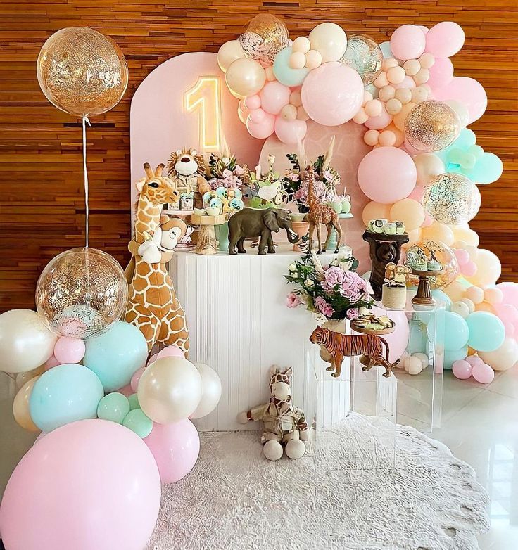 decoração festa safari 1 ano menina