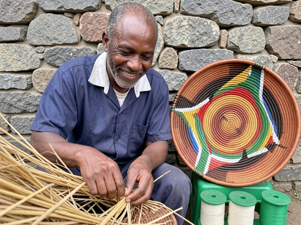 Roda de cores com tons da bandeira da África do Sul e tons terrosos