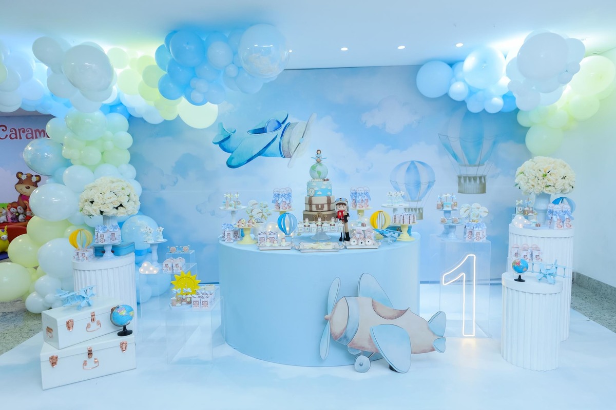decoração de aniversário de 1 ano para bebê menino