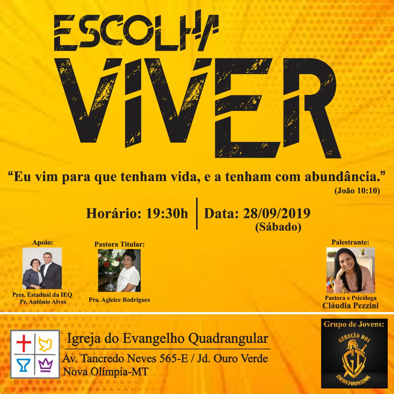 aniversário IEQ tema