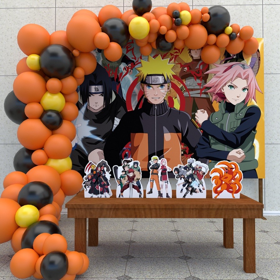decoração aniversário naruto shippuden
