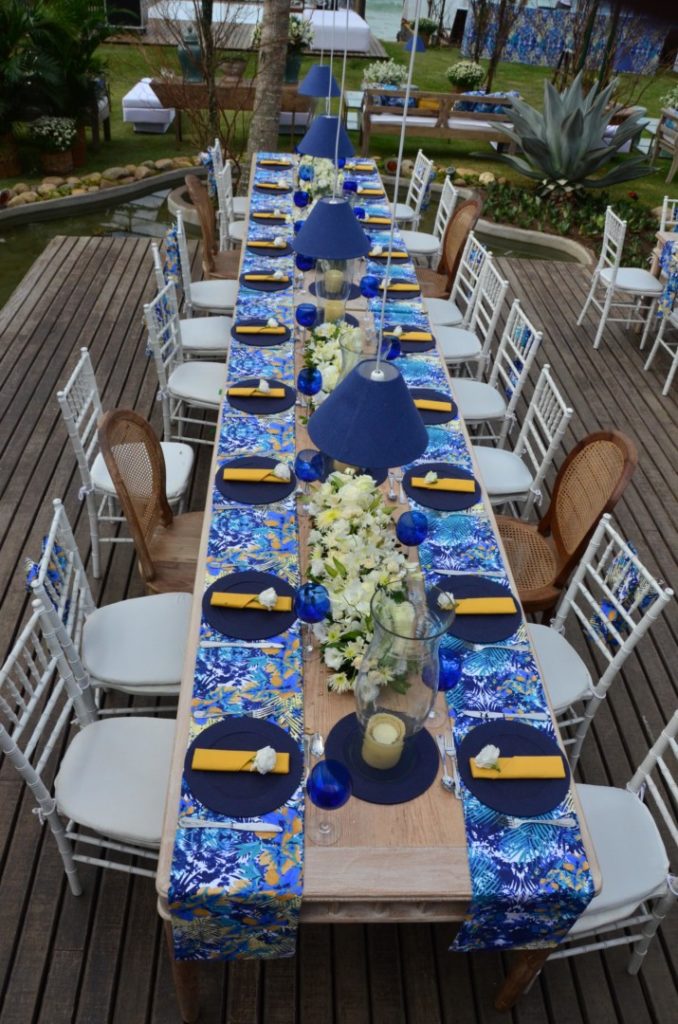 ideias decoração azul e branco simples