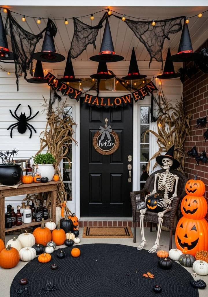 decoração de halloween assustadora