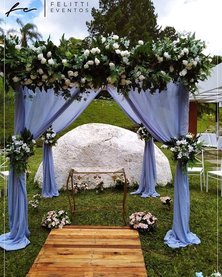 decoração casamento praia azul serenity
