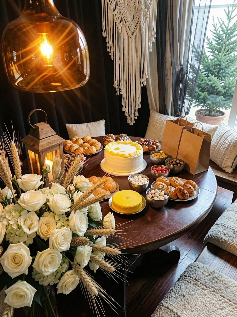 Sala com tecidos leves, almofadas e luz quente, decoração para casamento