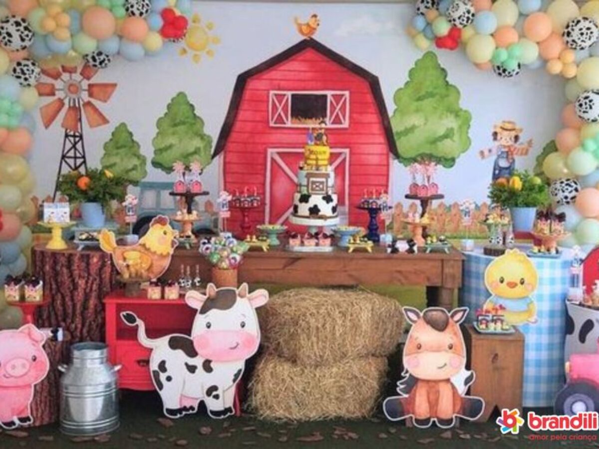 decoração chá de bebê fazendinha simples