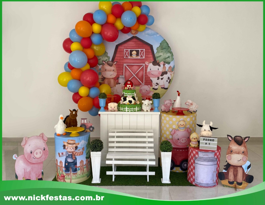 decoração chá de bebê fazendinha simples