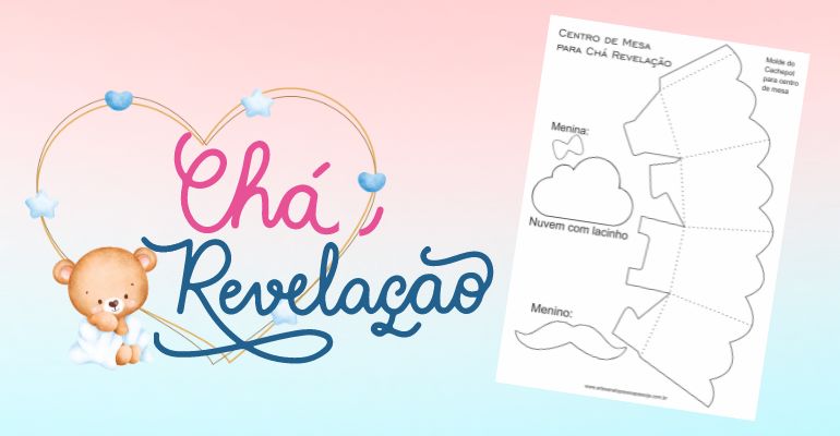 lembrancinha chá revelação para imprimir
