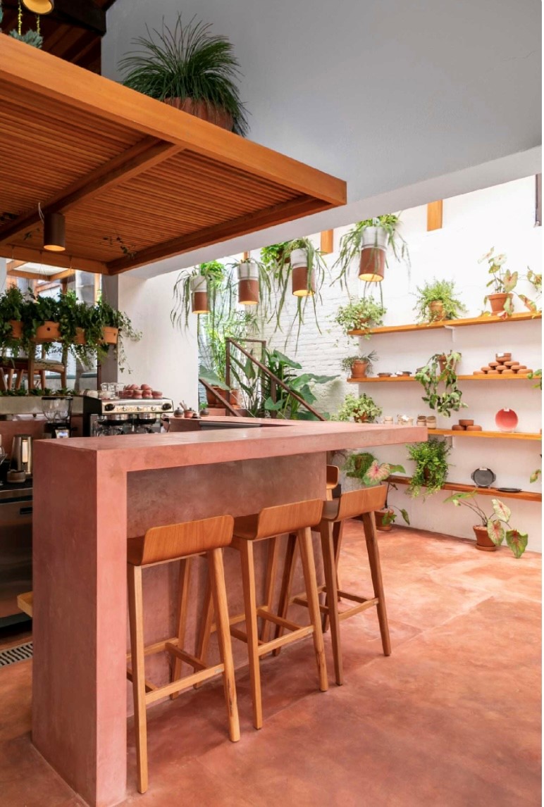 estilo urban jungle com cimento queimado
