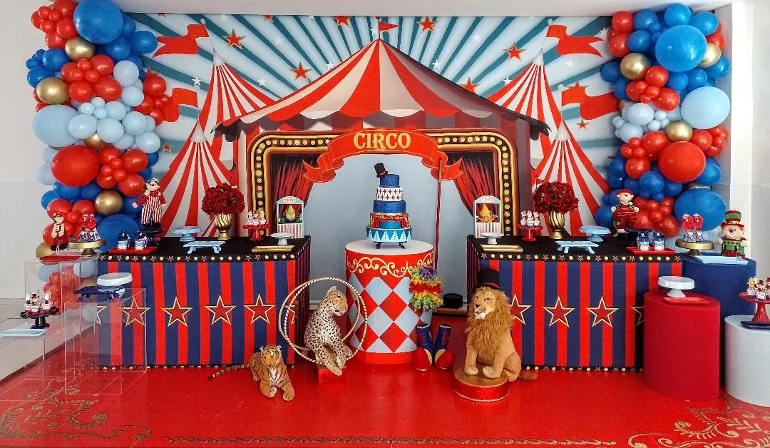 decoração circo candy color menino