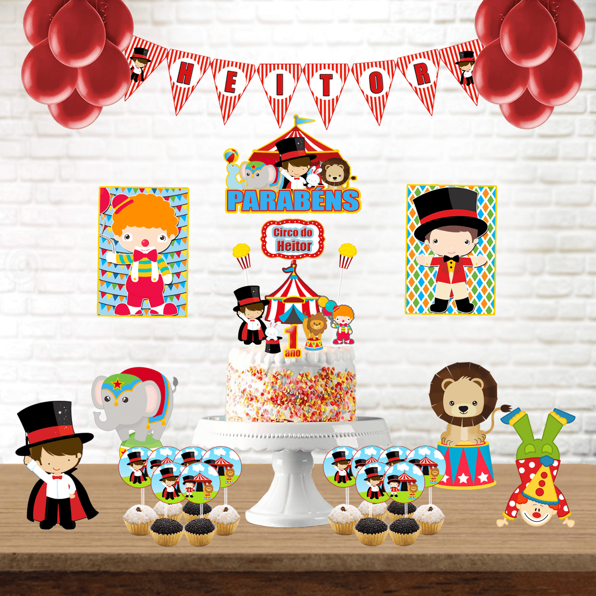 palhaço decoração festa menino