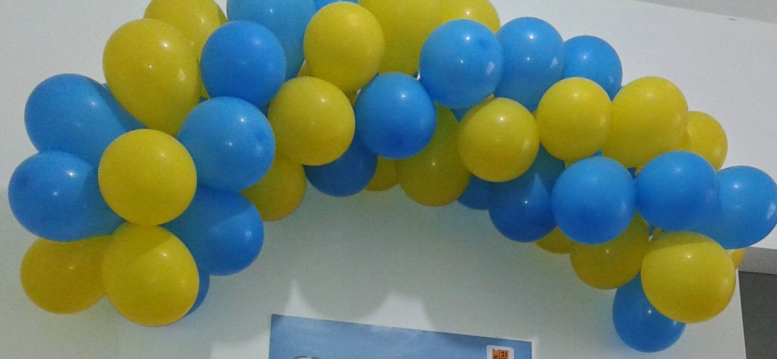 como fazer arco de balões simples