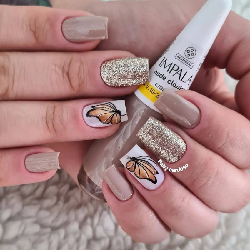 unha nude elegante
