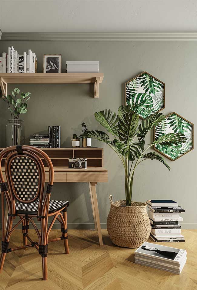 parede verde sala