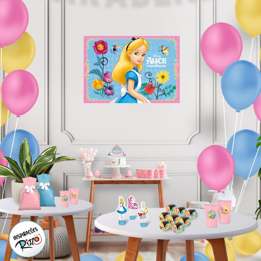 festa alice no pais das maravilhas simples