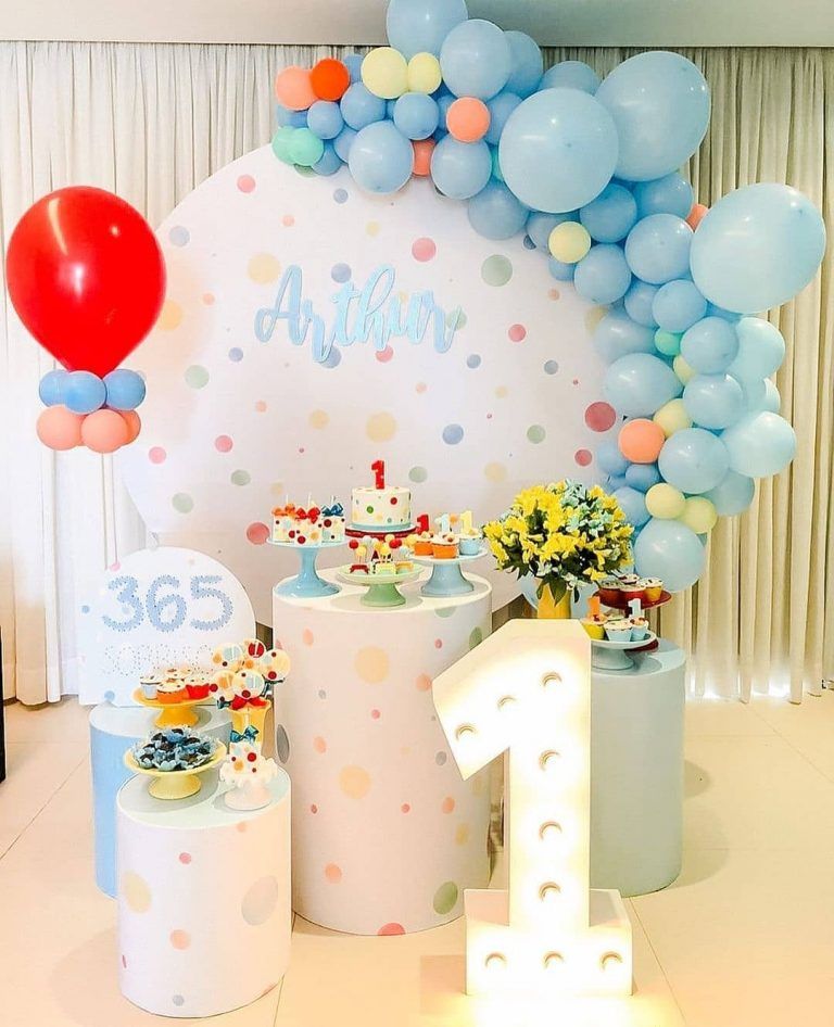 decoração festa 1 ano menina simples