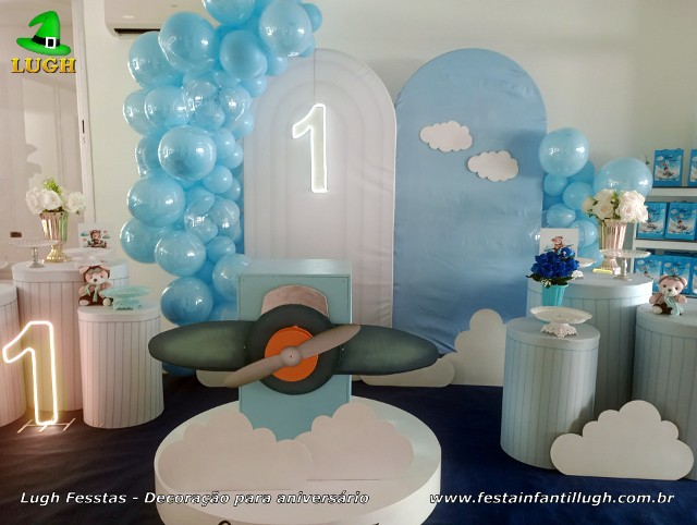 decoração festa 1 ano menino simples
