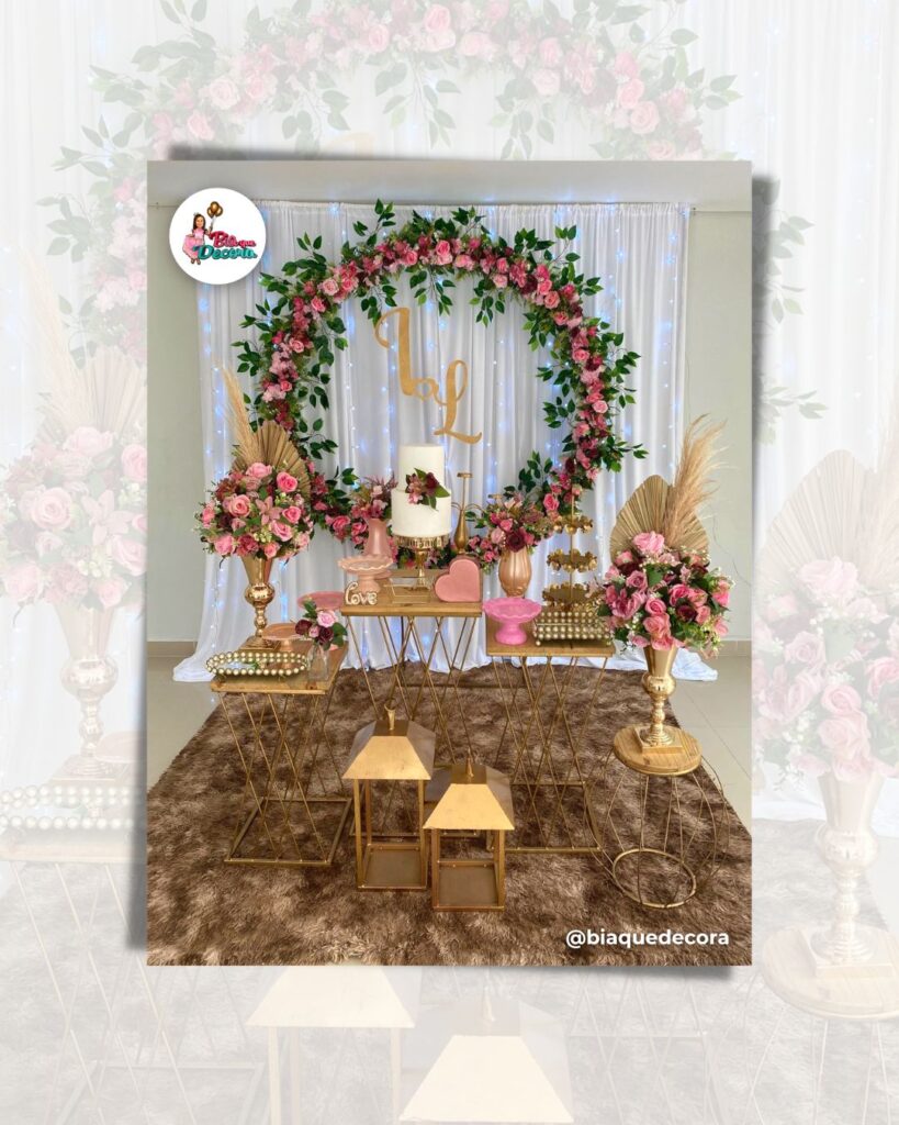 decoração de festa de casal rústica