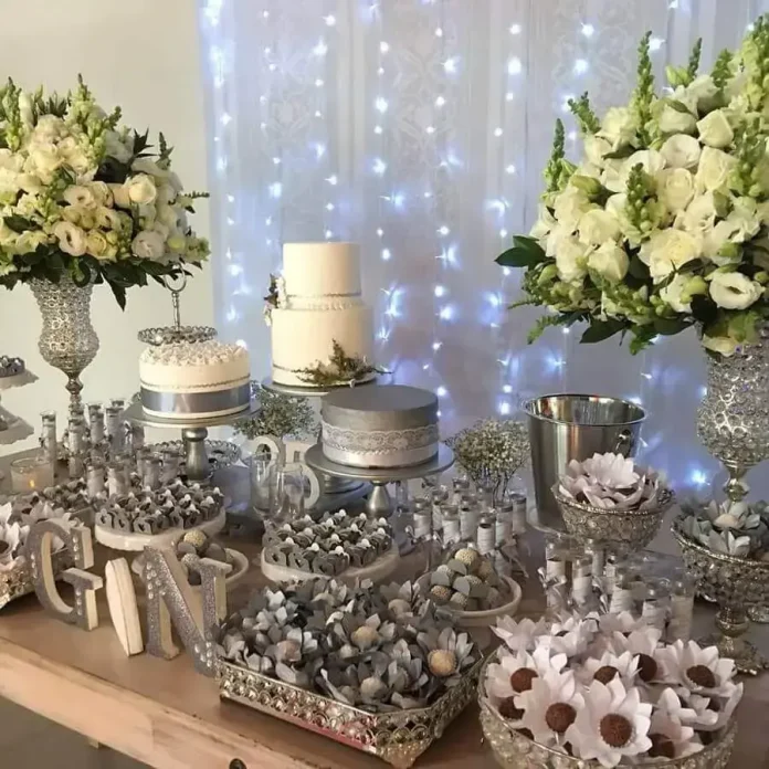 decoração de festa de casal moderna