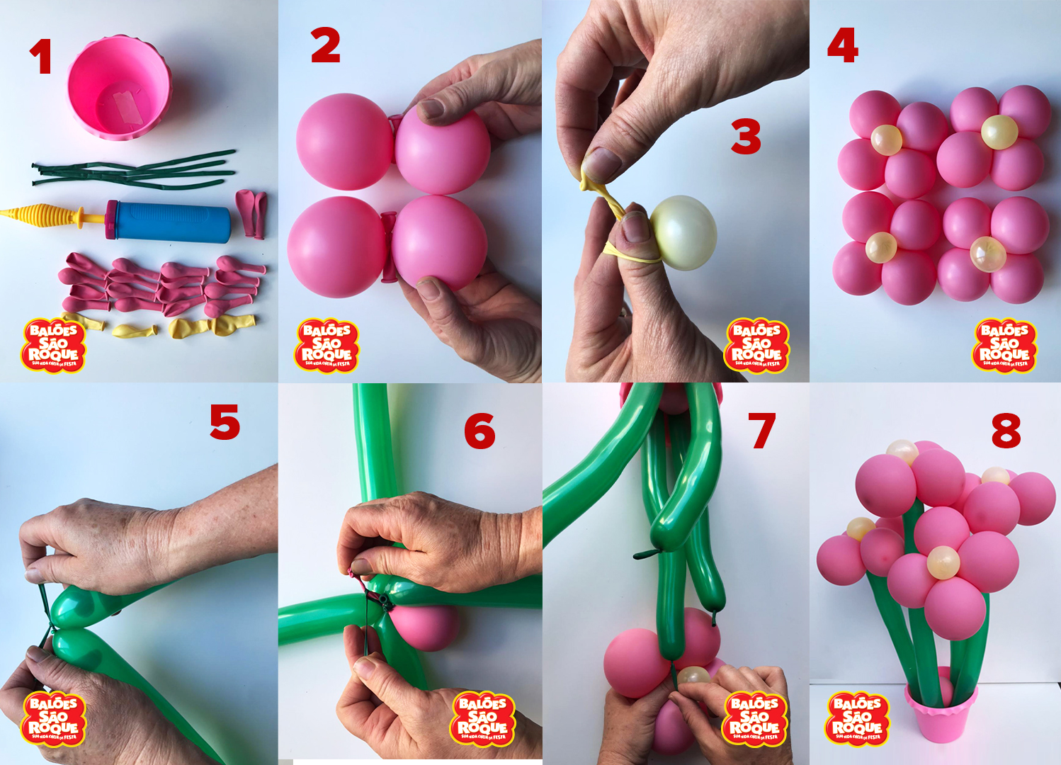 como fazer arco de balões simples
