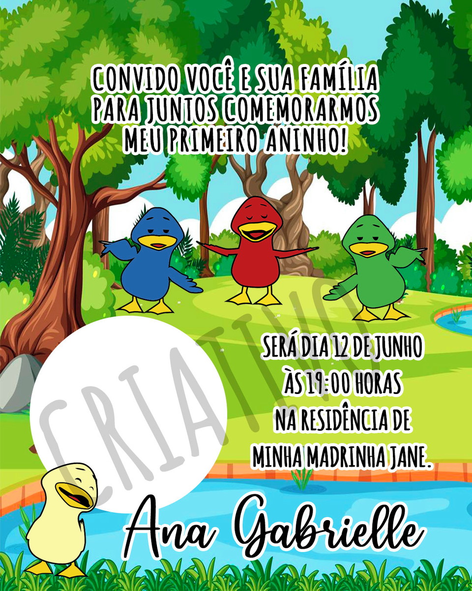 festa patinho colorido em casa